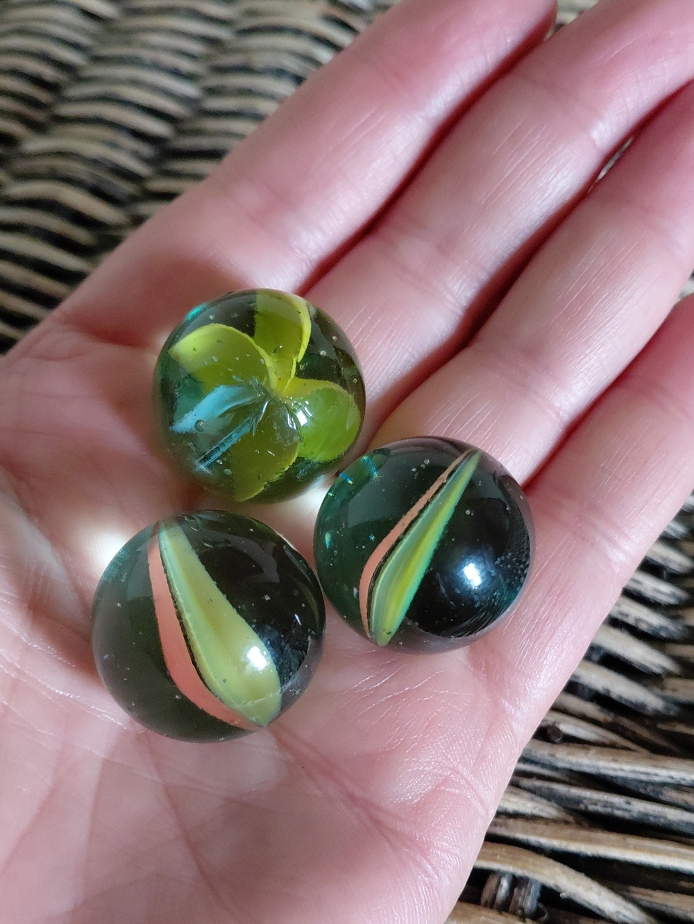 Vintage Cats Eye Glass Marbles {3}